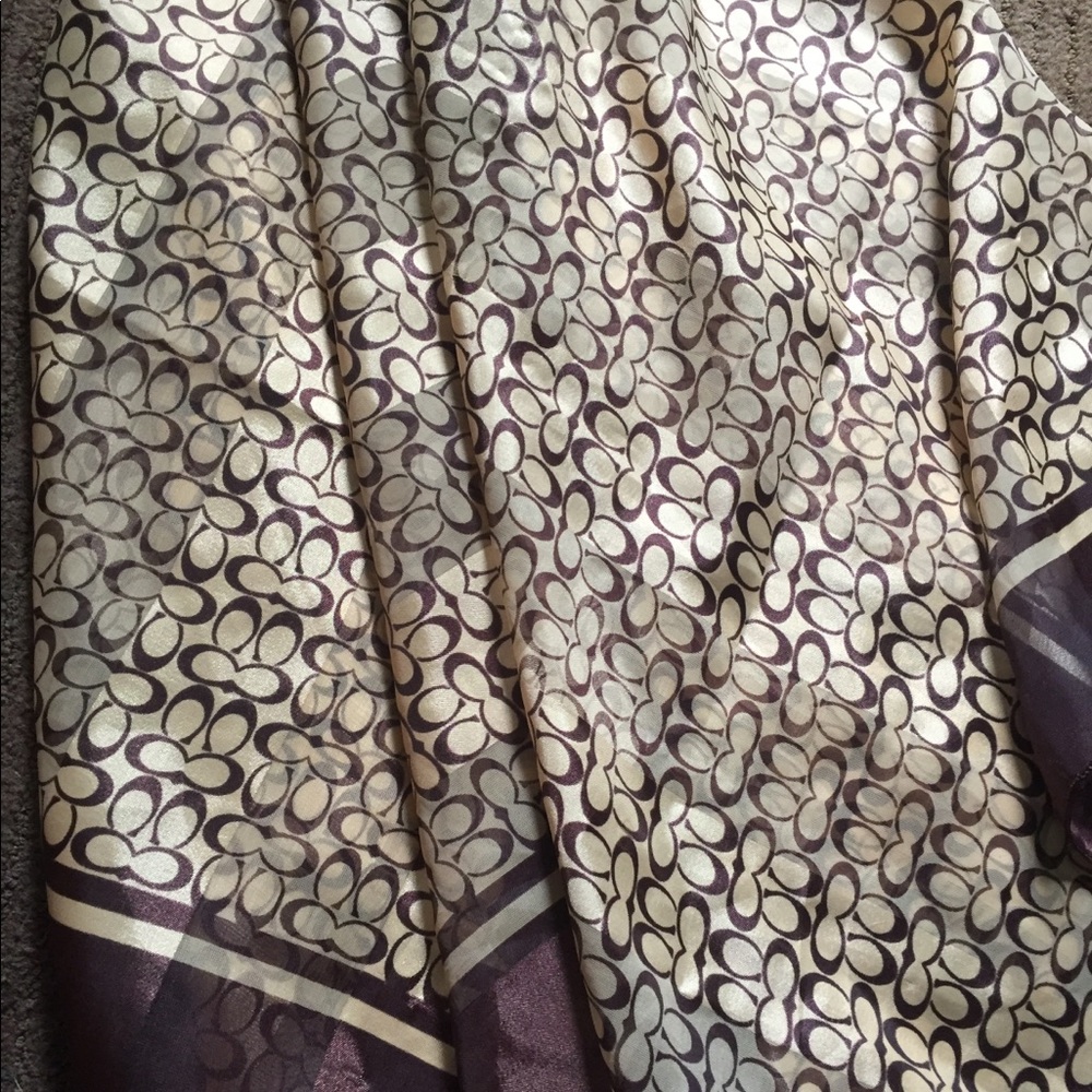 Coach brown cream scarf